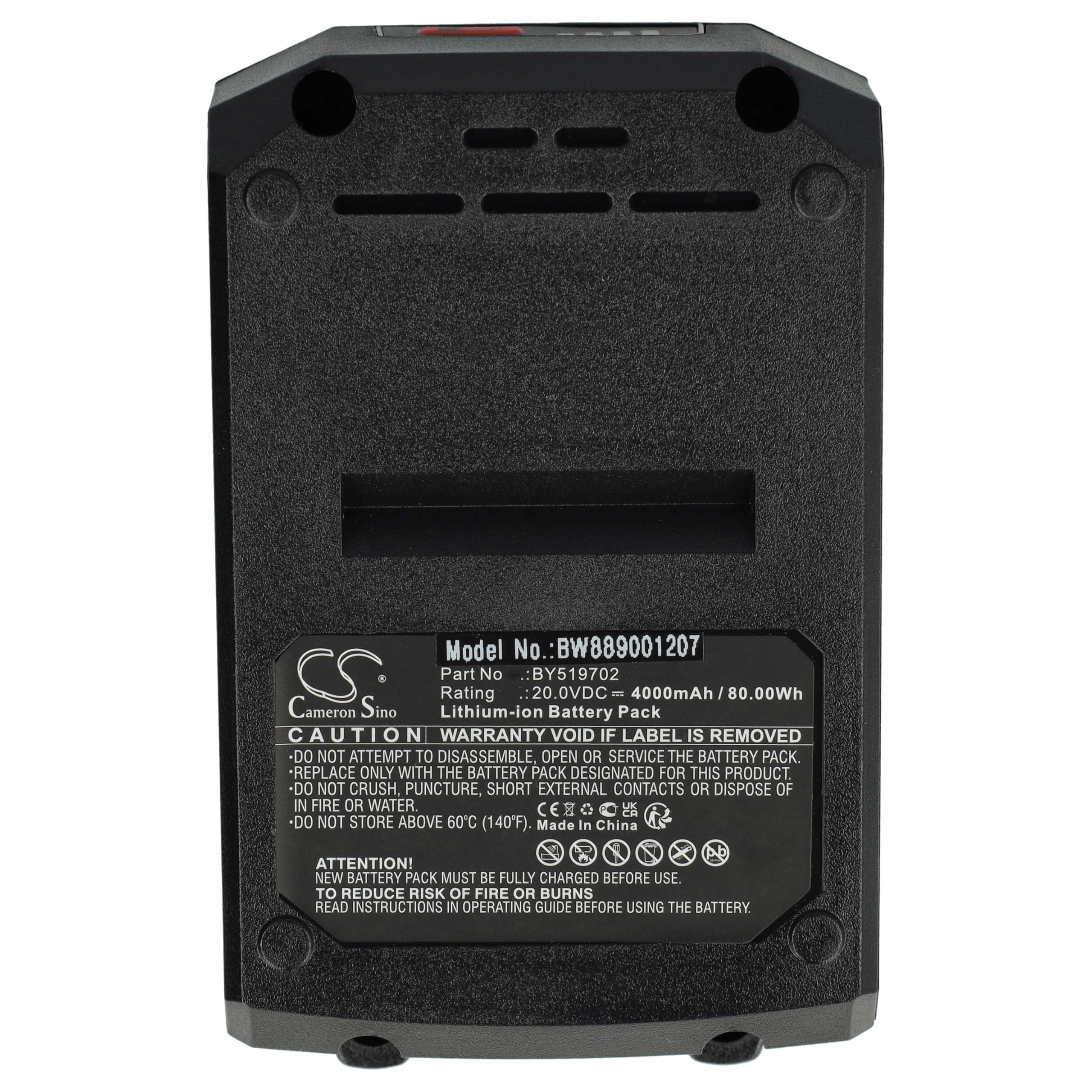 vhbw batteria compatibile con Skil 20V PwrCore 20 JIGSAW, DL527501, ID572701, HD5278E-20, HD5294E-20 utensile elettrico (4000 mAh, Li-Ion, 20 V)