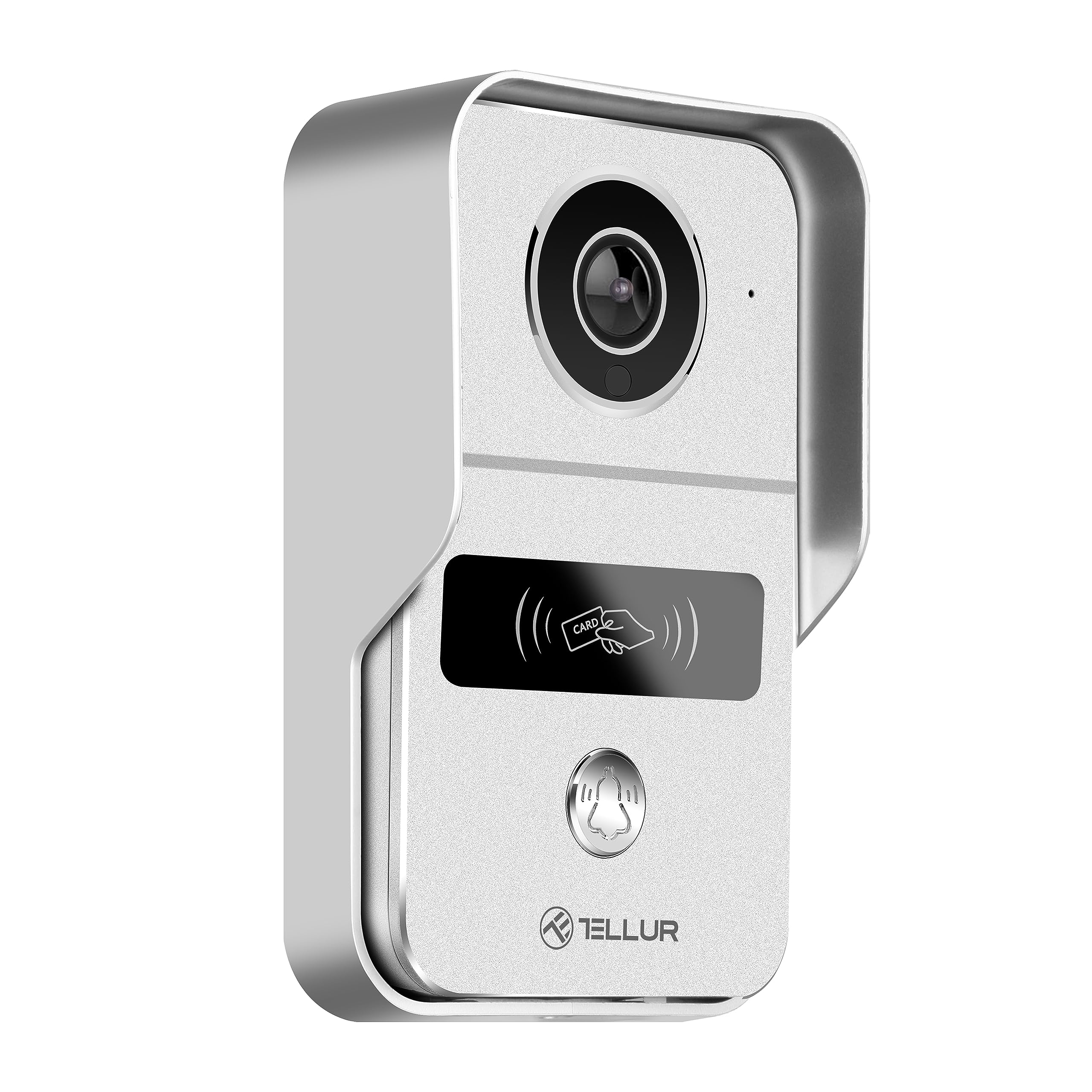 TELLUR SMART Sonnette Vidéo WiFi intelligente FHD1080P, Sonnette Alexa, Sonnette Sans Fil, Capteur de Mouvement PIR, Vision Nocturne, IP54, Audio Bidirectionnel, Compatible Google Home et Alexa