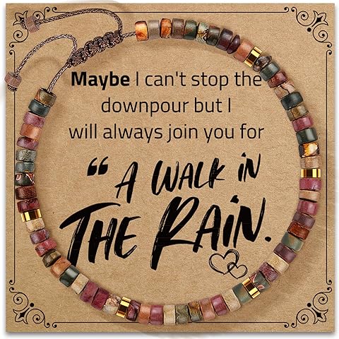 ZOKCC Inspirational Gifts Bracelets for Women: Christmas Day Gifts for Women Friends Sister Mom - Healing Natural Stone Beads Bracelets Thinking of you Get Well Soon Gift for Women