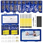Upgraded All-in-One Magnetic Eyeglass Repair Tool Kit with Screws, Glasses Fixing Kit with Precision Screwdriver Set, Eyeglass Nose Pads and Tweezer for Travel, Gift, Christmas