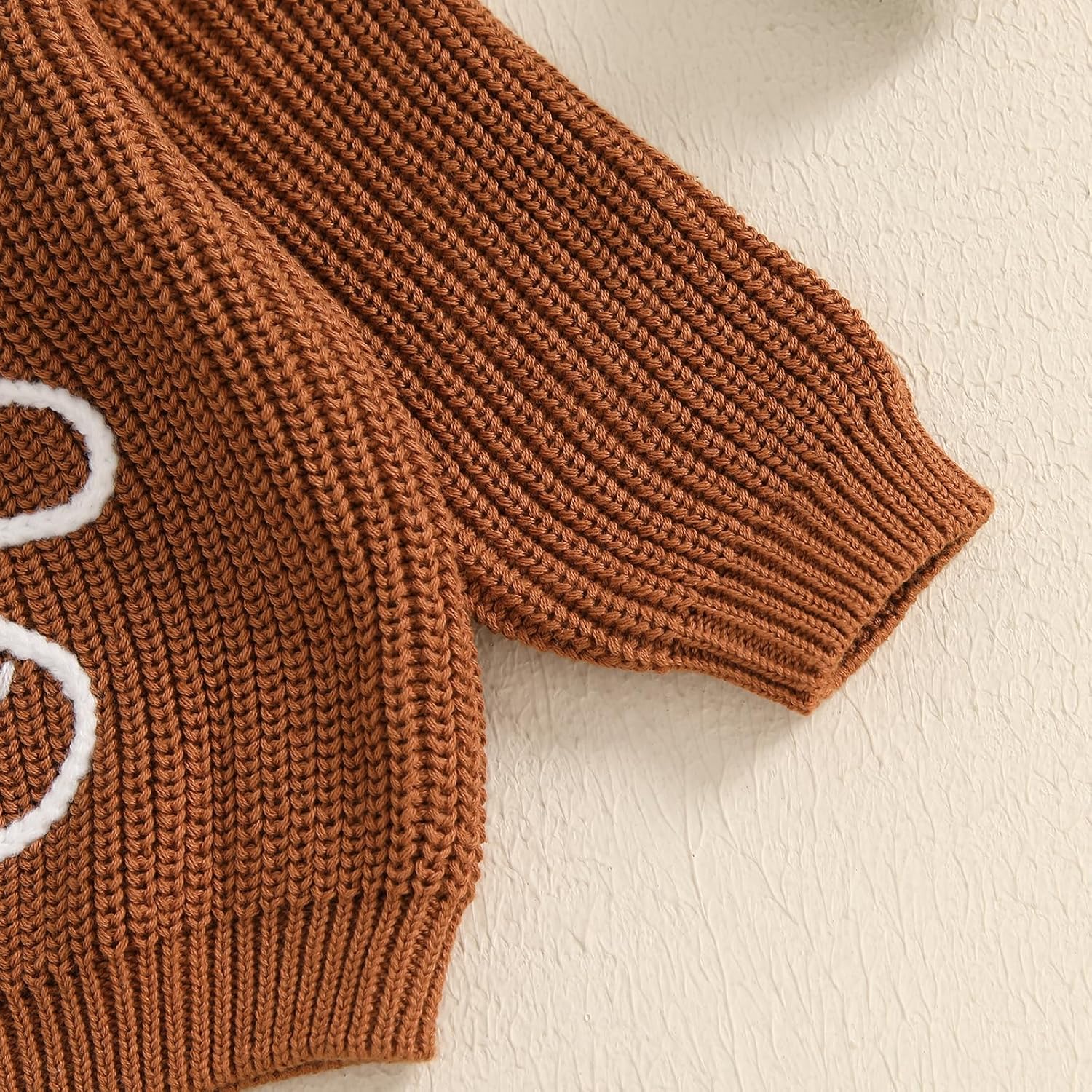 Toddler Baby Boy Girl Christmas Sweater Letter Embroidery Pullover Sweatshirt Knitwear Infant Fall Winter Clothes - Image 5