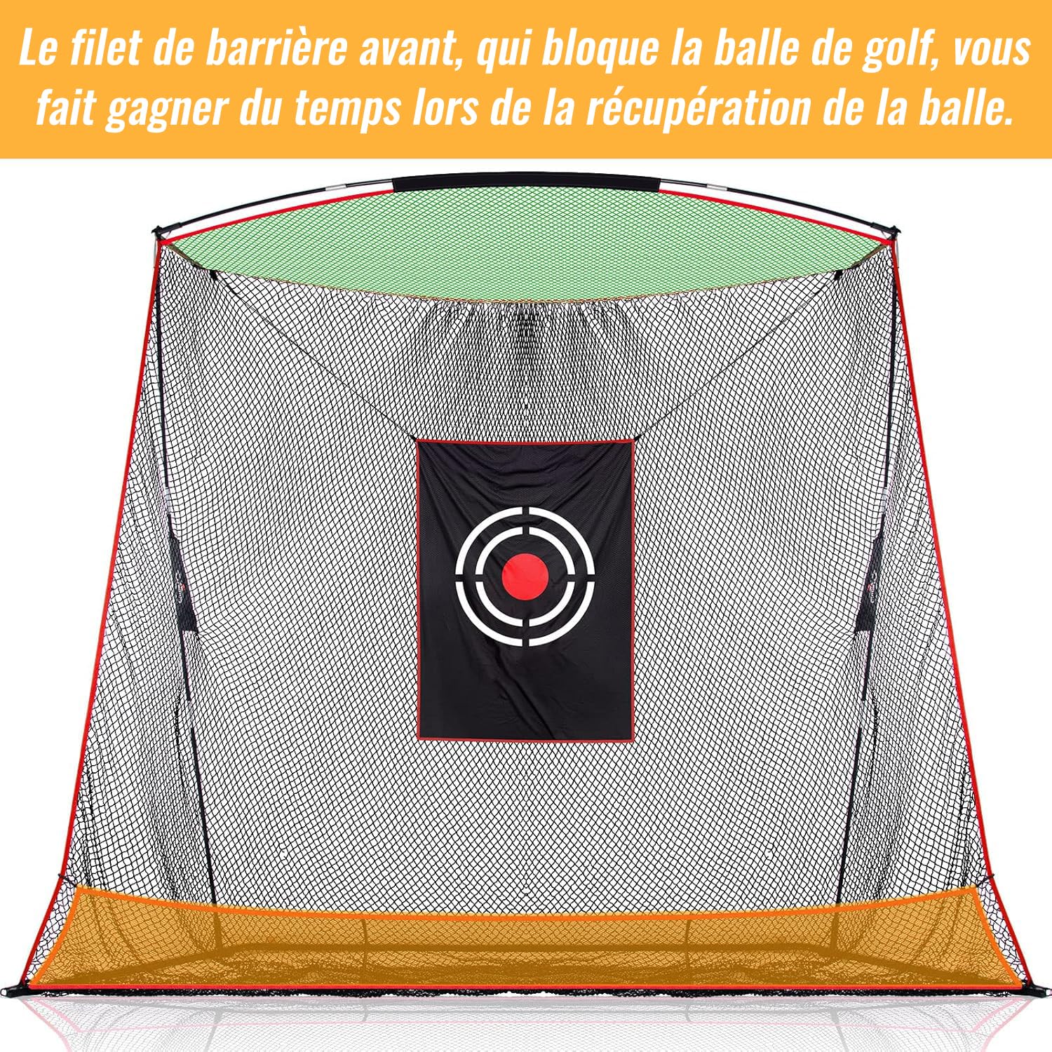 Kapler Red de golf de 3 x 0,9 x 2,4 m, red de golf de alta calidad, red de golf, red de golf para interiores y exteriores, red de práctica de golf, instalación rápida, con bolsa de transporte y tela de objetivo