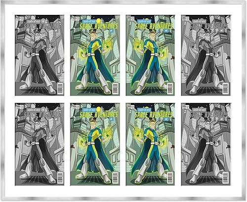 Miniatura 119 de Marco de cómic negro mate Para cómics publicados entre 1986 y el día actual (marco de madera maciza de cómic de la Edad Dorada), hecho