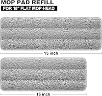 Vista 2 de JOYMOOP Almohadilla plana para trapeador, almohadilla de microfibra para trapeador, repuesto de almohadillas de fregona para apretar, repuesto de 15