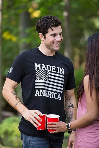 Miniatura 5 de Made in America Camiseta unisex con bandera de Mérica de orgullo militar de EE. UU.