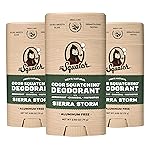 Dr. Squatch Natural Deodorant for Men - Sierra Storm - Smells Like Giant Mountain Sequoias - Odor-Squatching Men\'s Deodorant Aluminum Free (2.65 oz, 3 Pack)