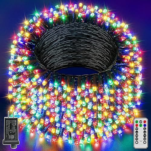 400 luces LED de Navidad de 131 pies, luces de hadas para decoración navideña (multicolor)