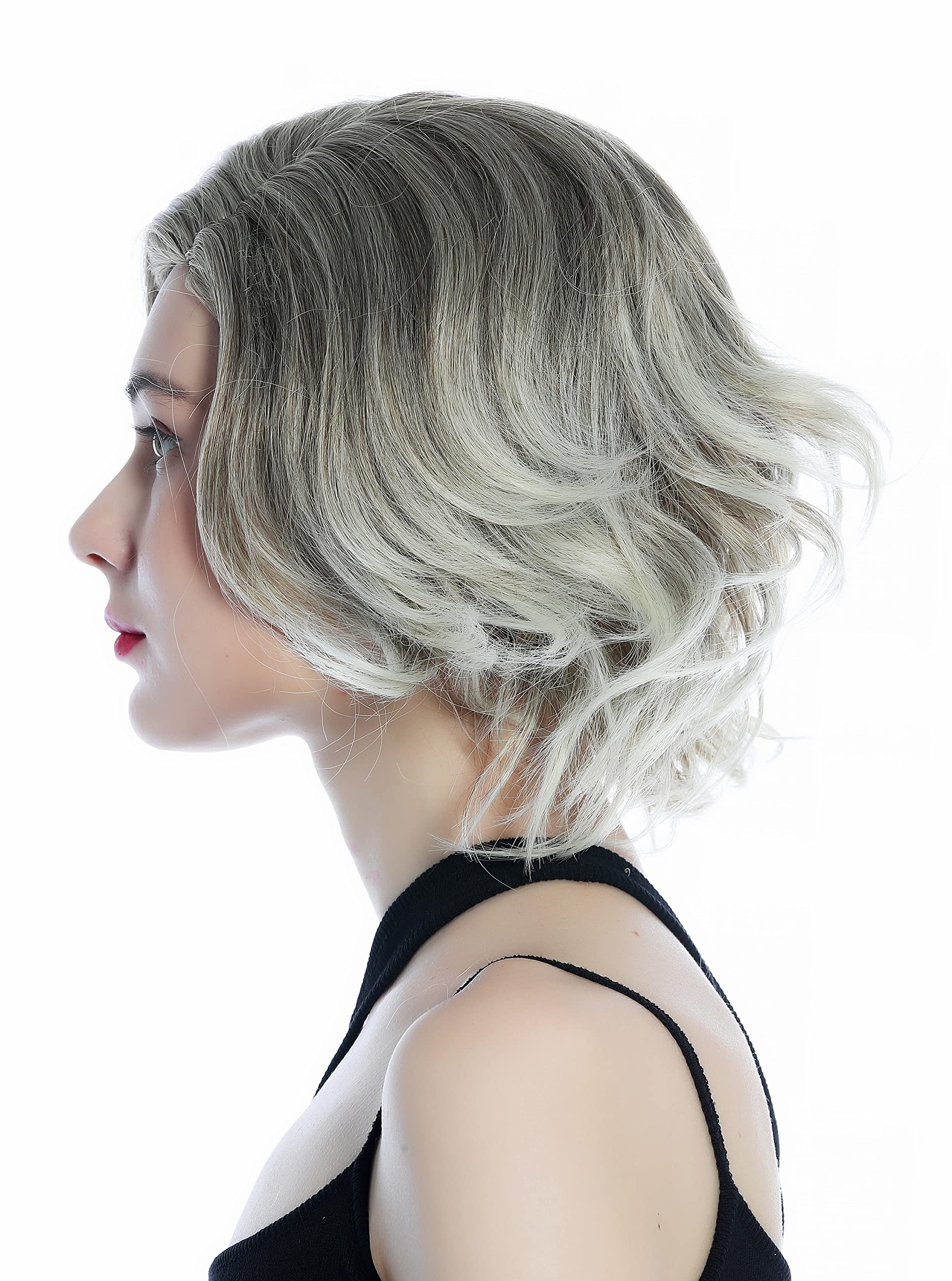 WIG ME UP - DW3334-10T613 Ladies' wig short wild wavy parting parted balayage light brown streaked with light blond - Image 3