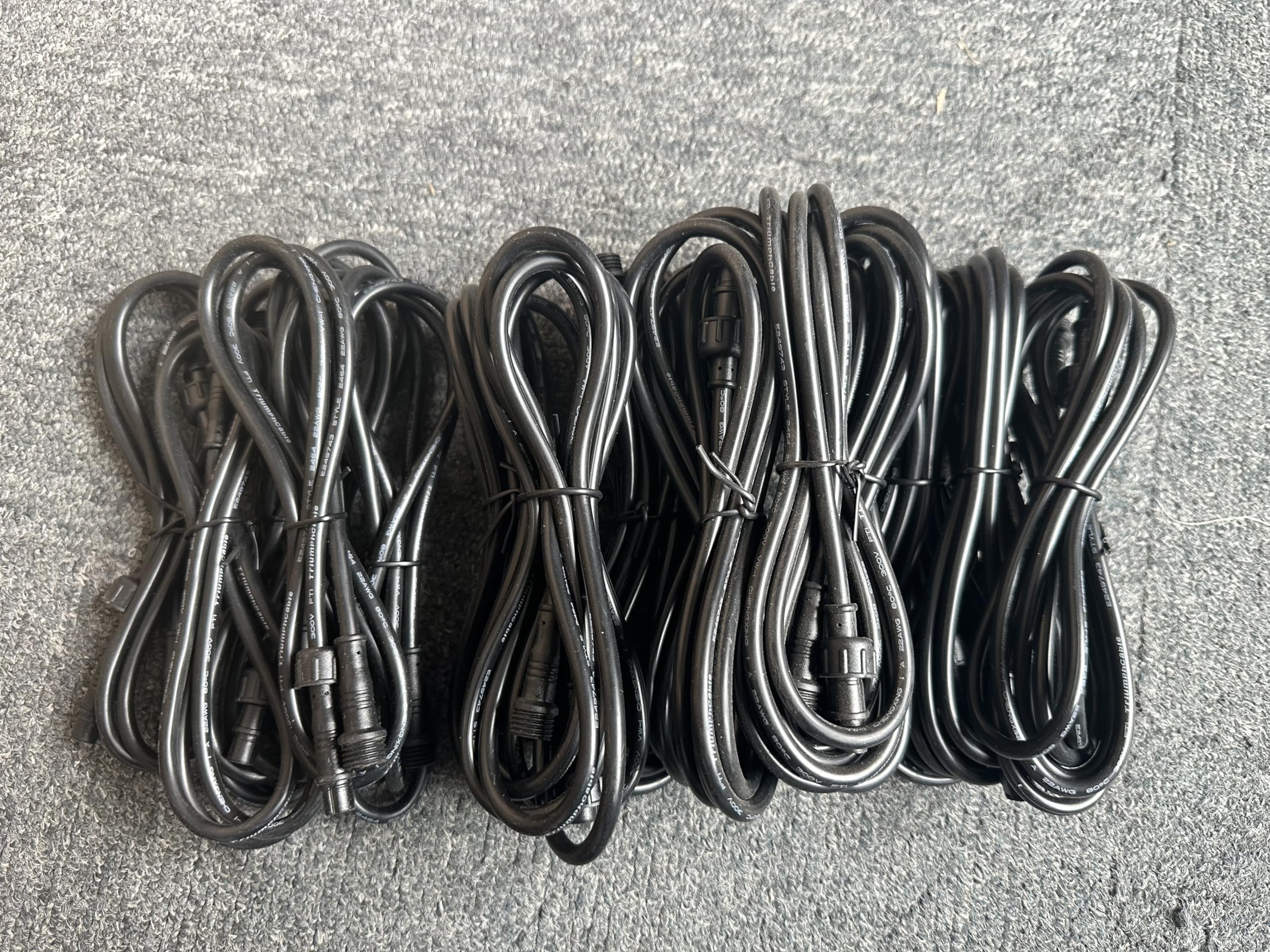 16PCS 6.5ft Extensions Cord for RGB 4Pin Connector LED Wheel Lights/Strip Lights/Speaker Ring Lights/Rock Lights/Underglow Lights