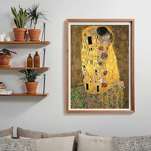Miniatura 5 de Clementoni Gustav Klimt The Kiss Puzzle 1000 piezas para adultos mayores de 18 años | Art Nouveau Gold | Póster incluido en el marco | Reciclado FSC