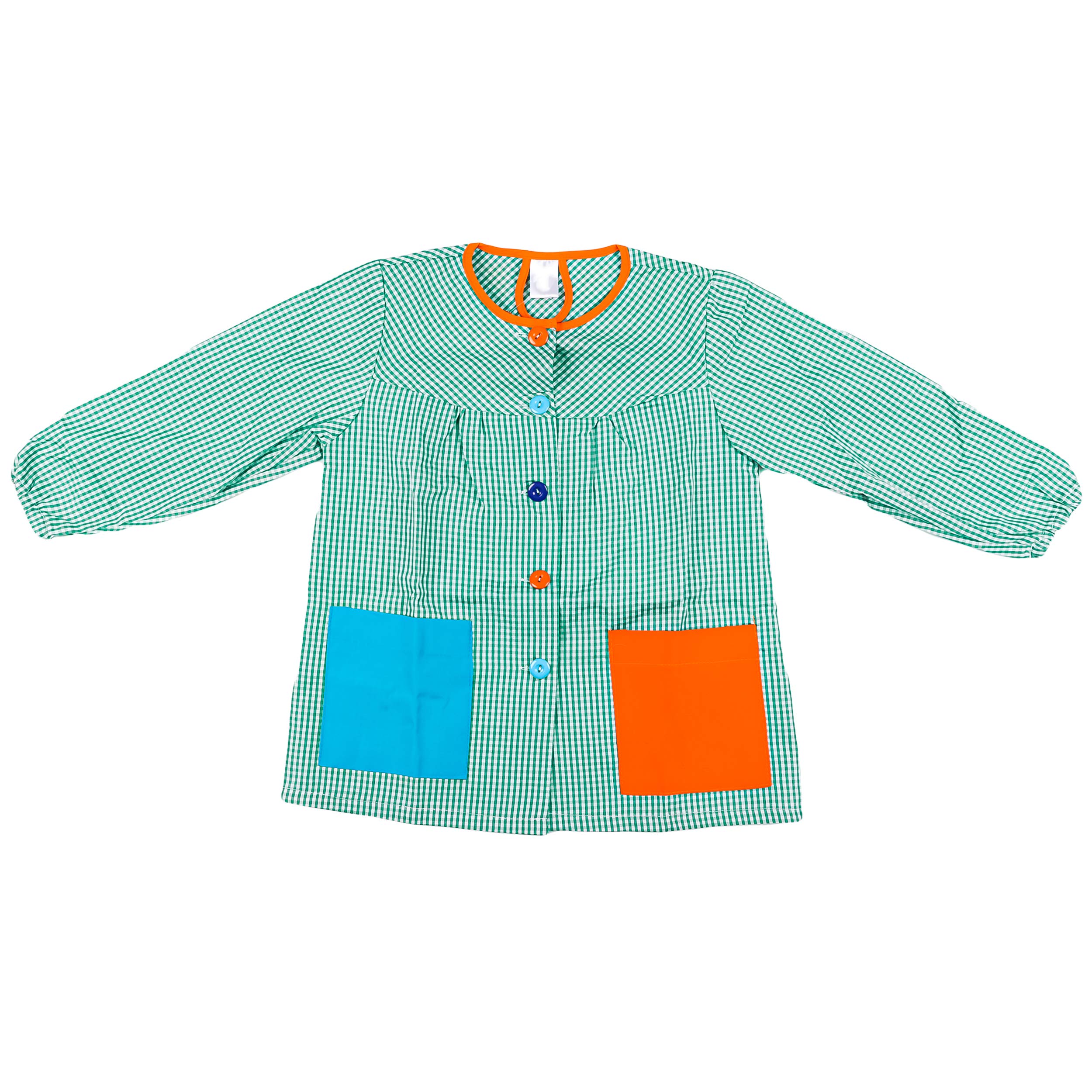 H HANSEL HOME Bata Escolar Infantil Baby Infantil de Cuadros Pequeños (Verde,11-12 años)