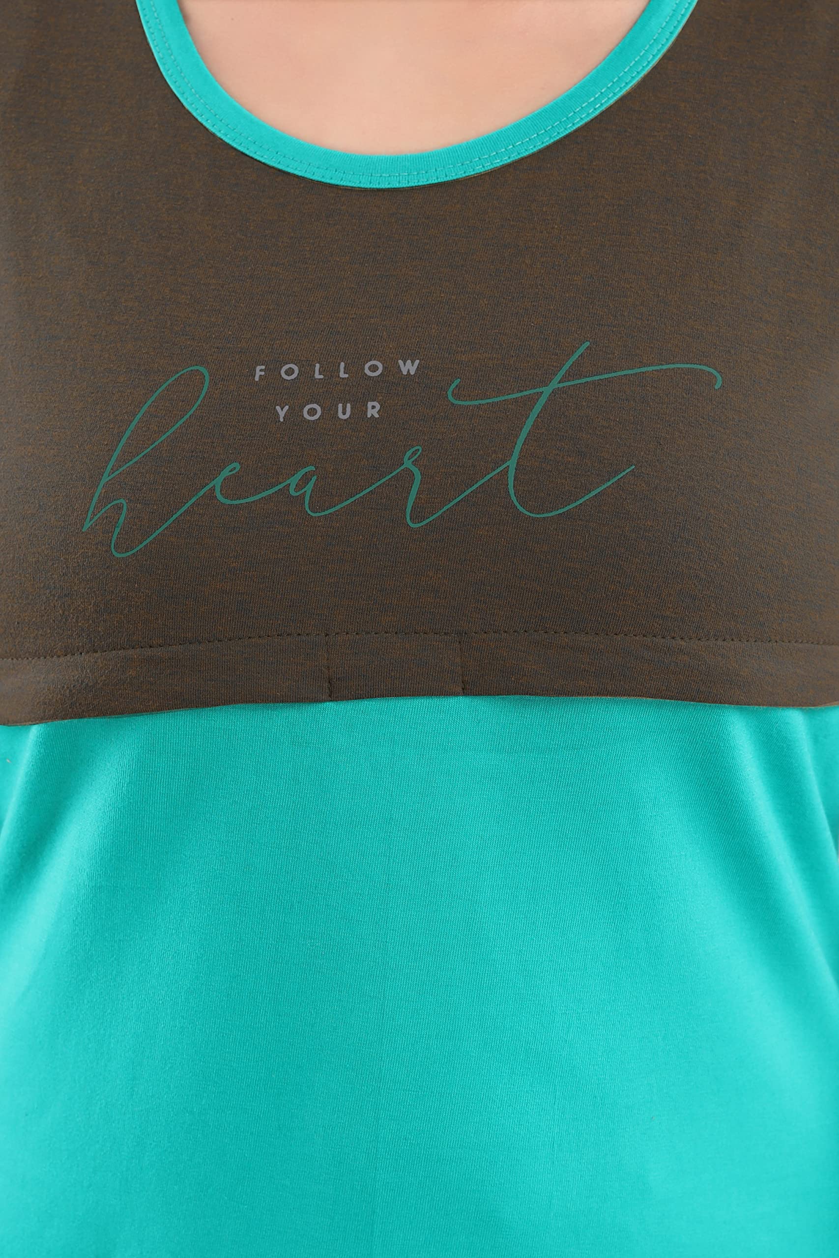 ATTEMPT Printed Women Nursing/Maternity/Feeding Top (XX-Large, Green) - Image 3 thumbnail