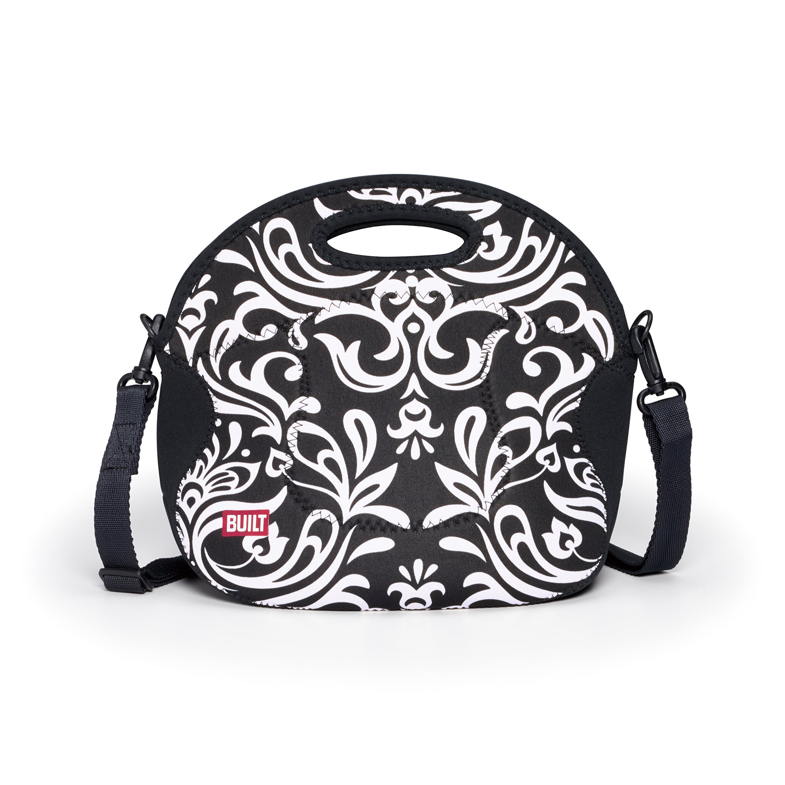 (Damask) - BUILT NY Spicy Relish Designer Neoprene Lunch Tote, Black and White Damask (LB12-DBW)