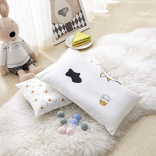 Miniatura 4 de MEJU Botella de leche de vaca 100% algodón, funda de edredón de 43 x 59 pulgadas + funda de almohada de 13 x 19 pulgadas, juego de ropa de cama