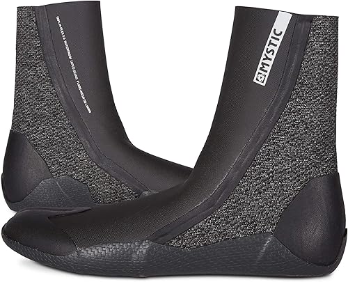 Mystic Botas de neopreno para deportes acuáticos, kitesurf y windsurf Supreme de 0.197in con puntera dividida, color negro, impermeables, fáciles de