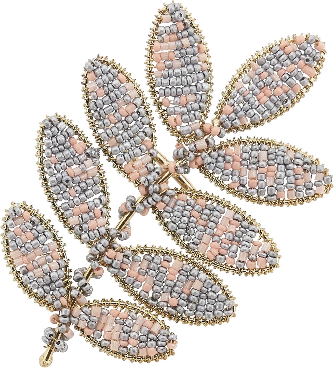 Beaded Leaf Napkin Rings (Set of 4)