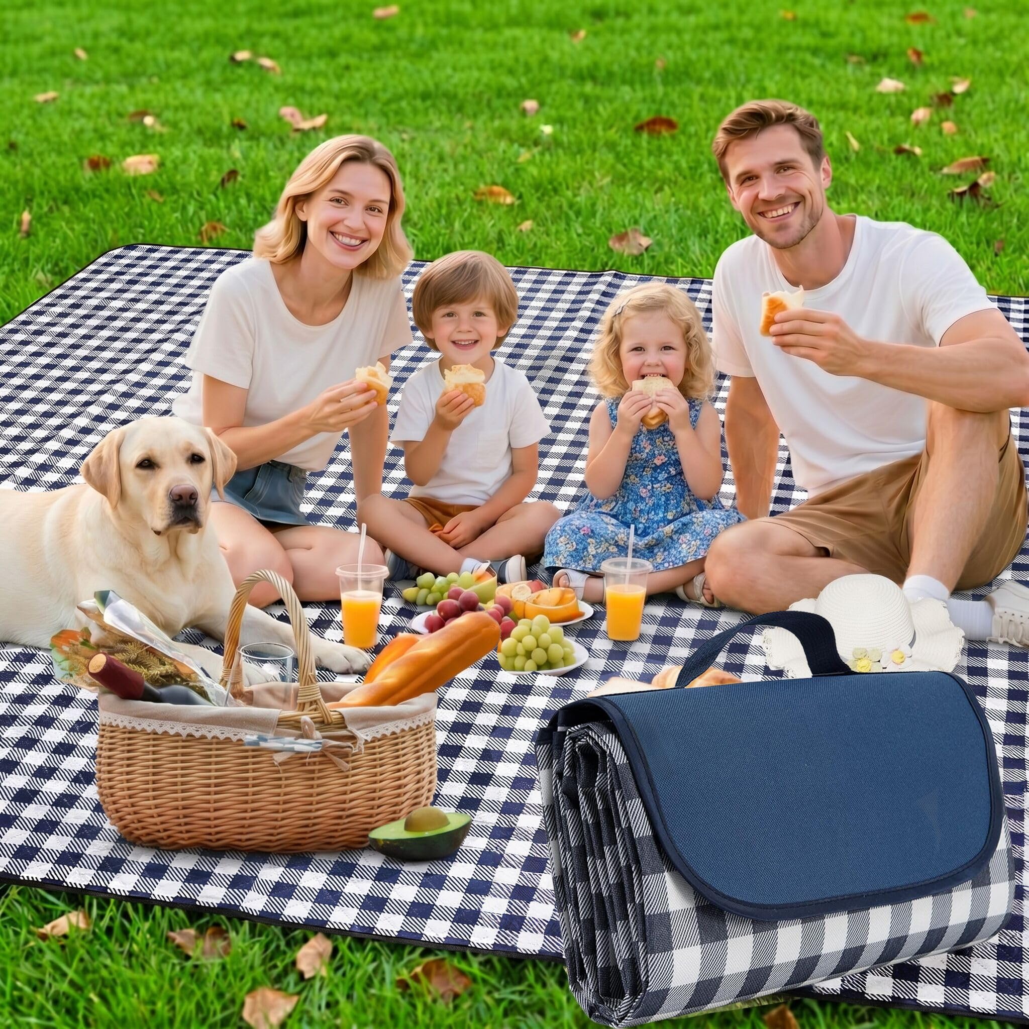 CHWUYI Picnic Blanket Waterproof, Large Camping Mat 200 x 300cm Picnic Beach Mat Blanket Washable Foldable for Garden Hiking Camping Outdoor Activities (200 x 300 cm)