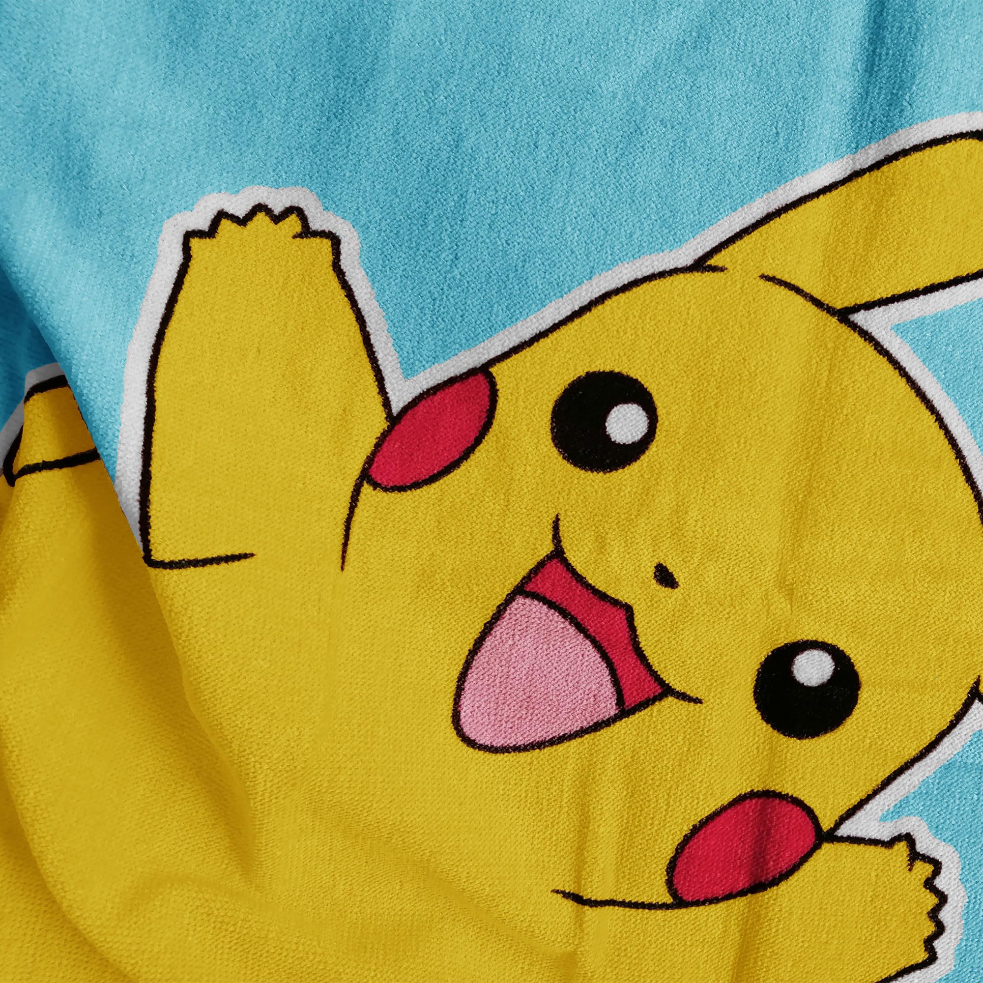Pokémon Port prześcieradło plażowe dla dzieci, 100% bawełna, Oeko-Tex | 70 x 120 cm, nadruk chłopięcy, błękitny