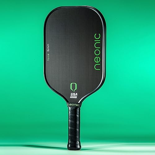 Miniatura 2 de Force - Paleta de pickleball de fibra de carbono de 0.630 in, paleta profesional alargada termoformada con inyección de espuma Unibody