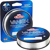 Berkley Vanish Fluorocarbon Fishing Line 2lb 110yd - Invisible, Flexible Leader for Wary Fish
