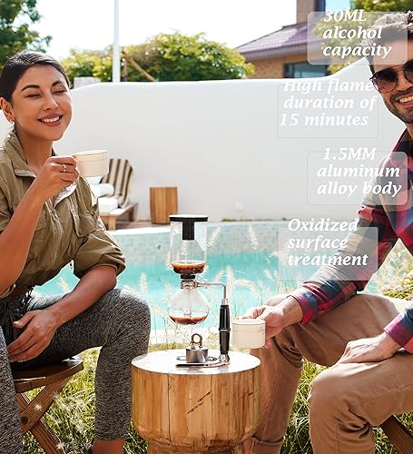 Miniatura 6 de UJU Juego de estufa portátil de alcohol para acampar con parabrisas, bolsa de almacenamiento, 2 botellas de líquido, soporte estable, resistente al