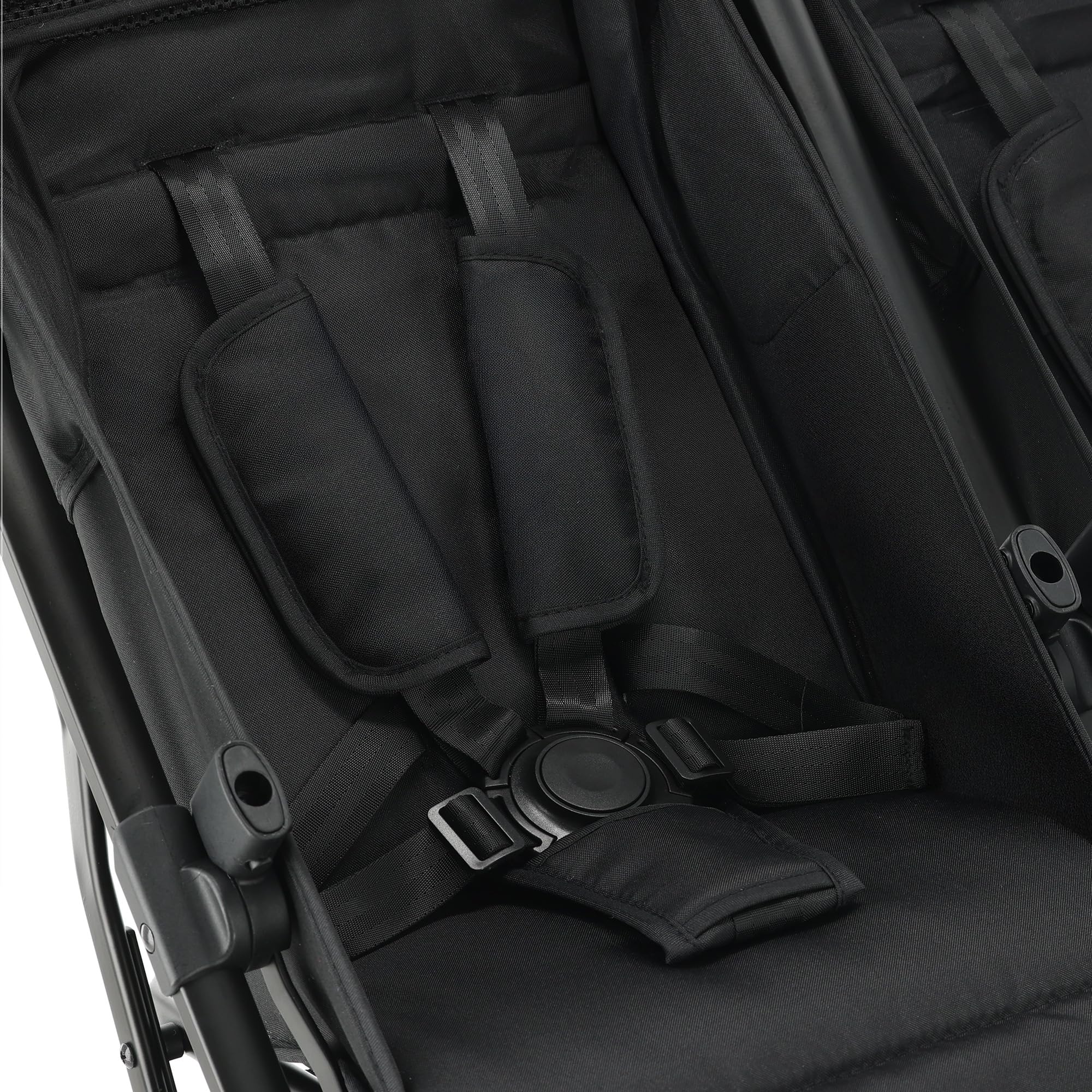 Deryan Rolo X2 Cochecito de bebé - 2 en 1 - pequeño y plegable - desde el nacimiento hasta 4 años - Capacidad por asiento hasta 44 kg - Cochecito infantil plegable - compacto y plegable - Negro