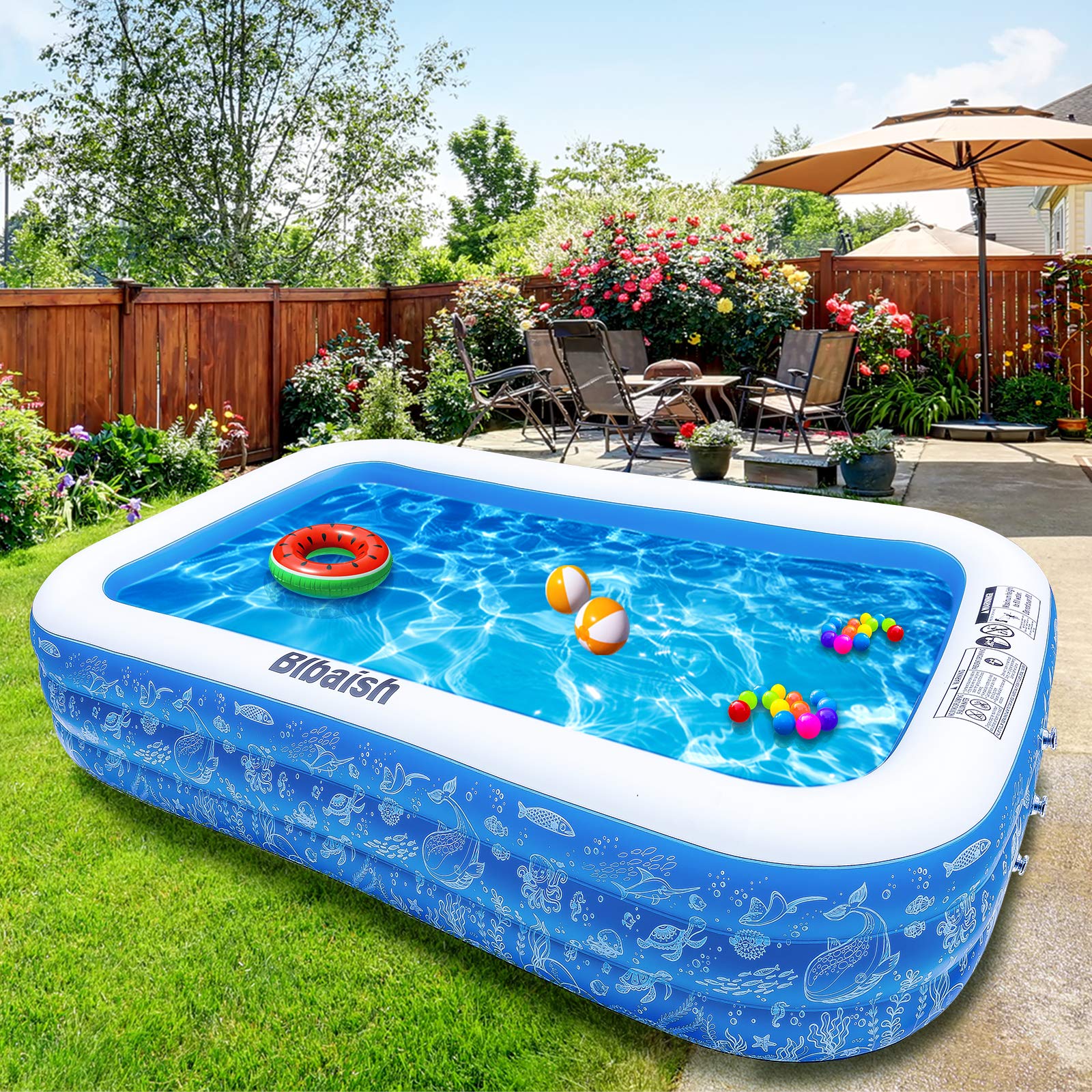 Family Inflatable Pool Jindun 118 X 72 X 20full Sized Desertcart