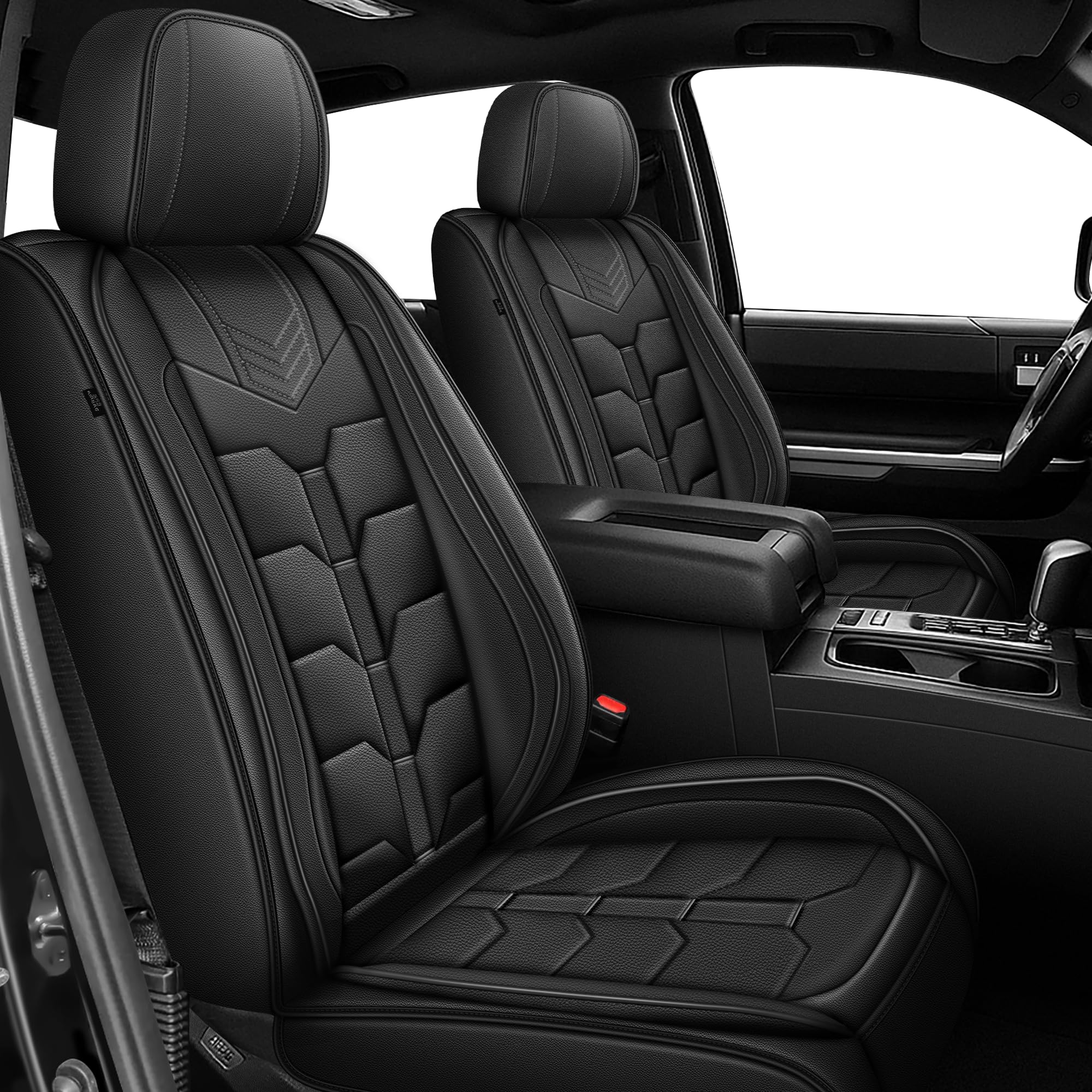 Photo 1 of IKABEVEM for Toyota Tundra Seat Covers 2014-2021 Crewmax Double Cab SR5 Limited Platinum TRD Pro Truck Pickup Car Seat Covers(Full Set/Black)