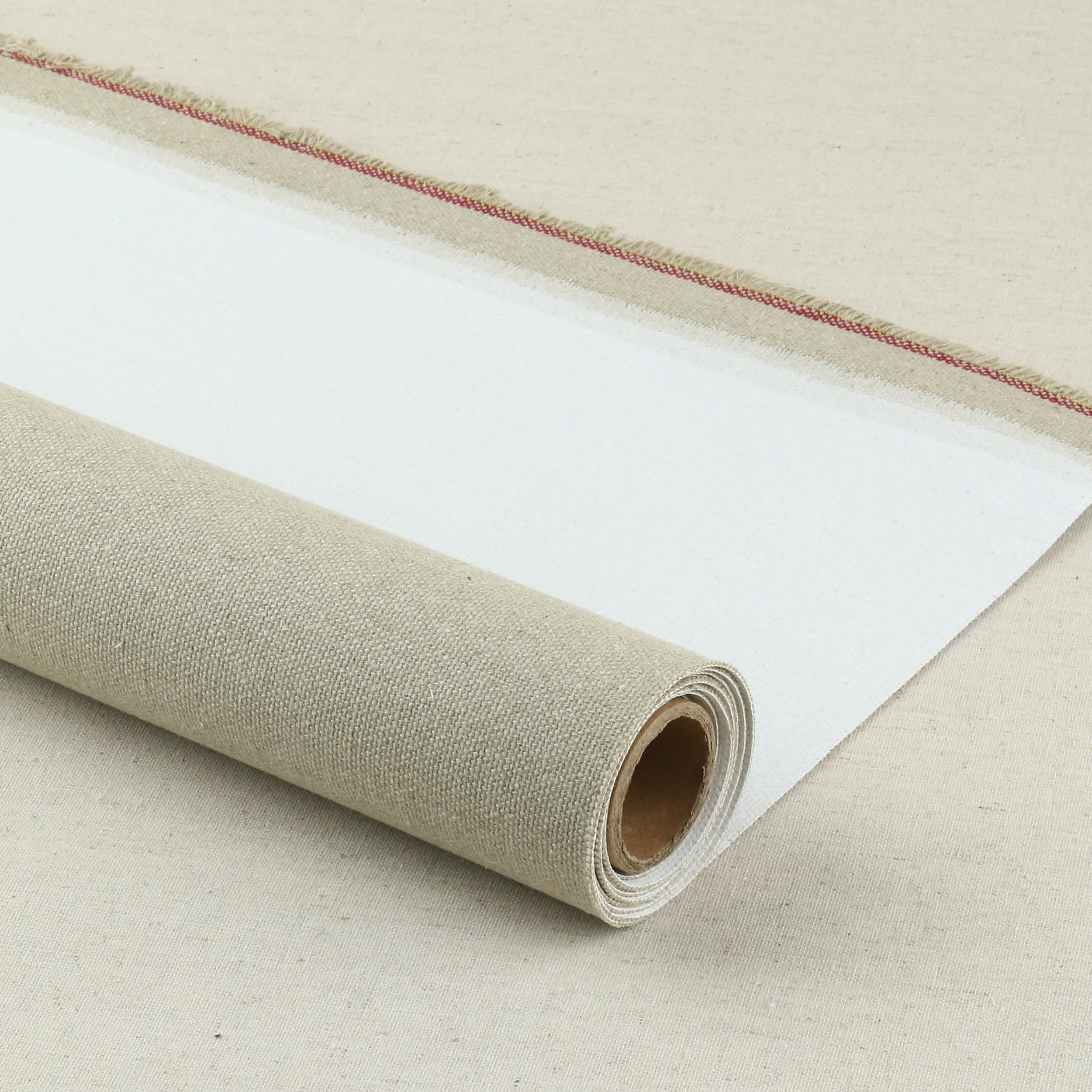 Lienzo sobre rollo de lino, 500 g/m², tela de pintura, ancho de 110 cm, rollo de 5 m