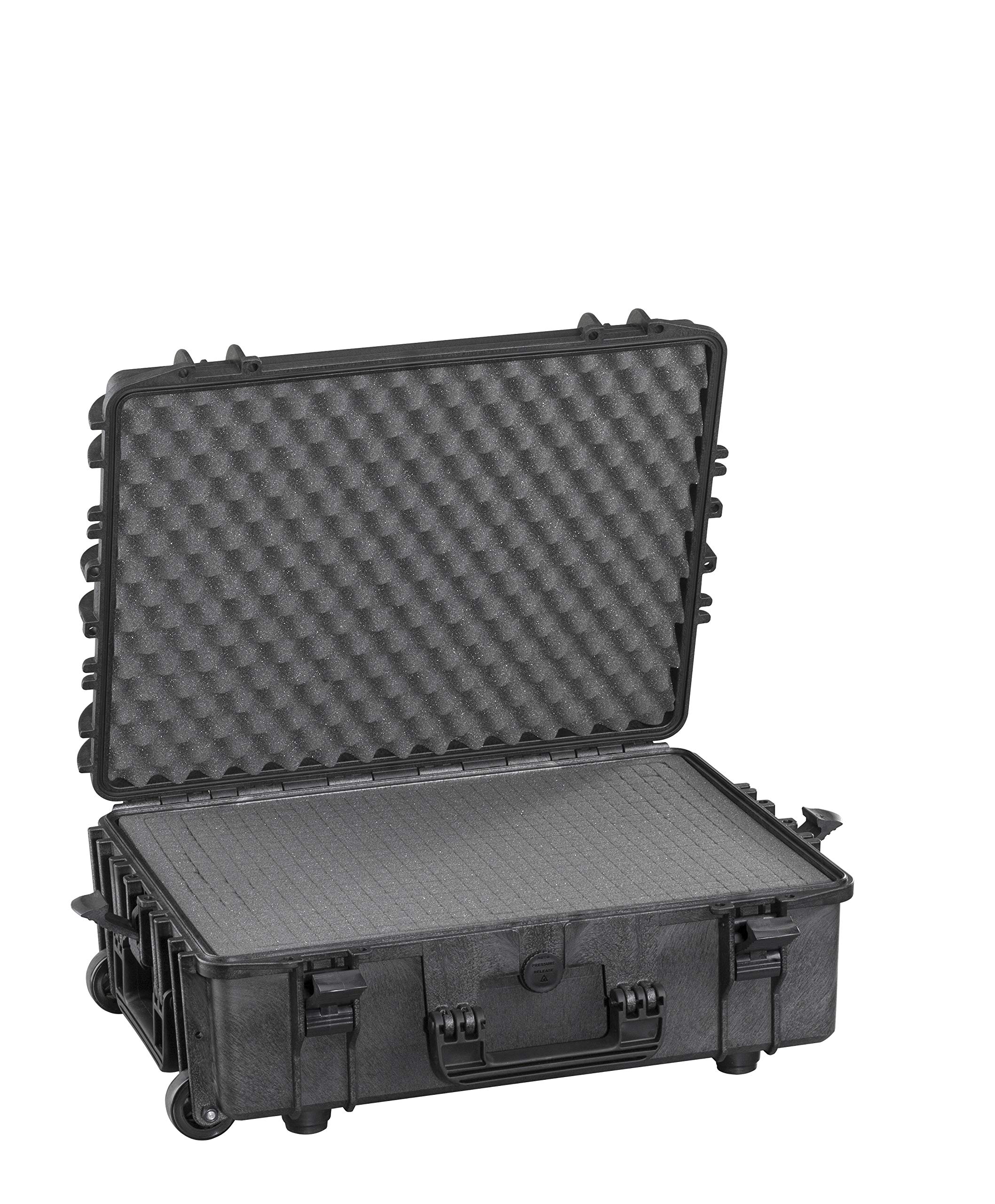 Max Black Max540h190str Ip67 Rated Waterproof Durable Watertight Equipment Photography With Hard Carry Pull Handle Plastic Transit Case/Pick And Pluck Foam/Flight Case Tool Box