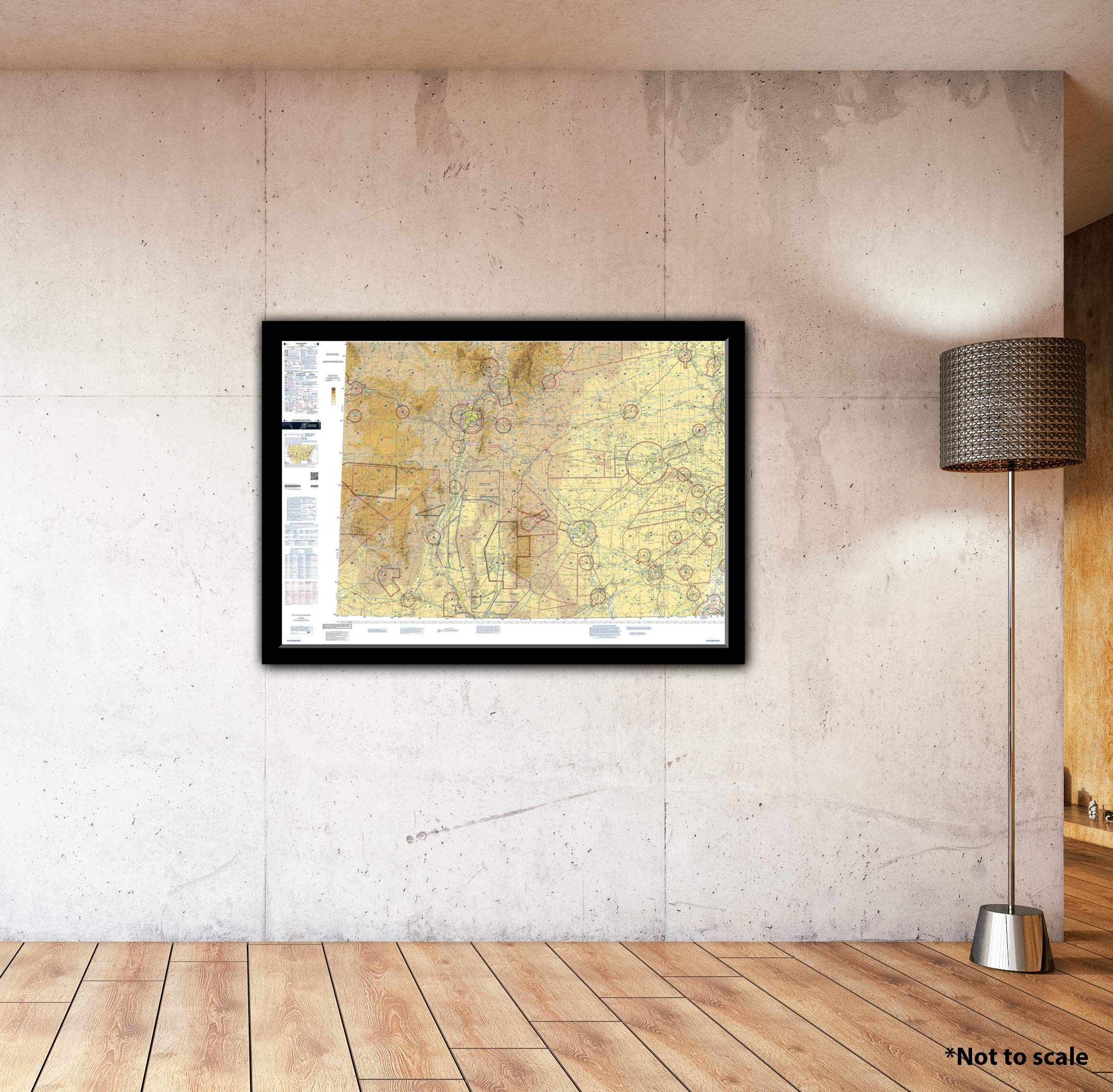 FAA Chart: VFR Sectional Albuquerque SALB (Current Edition). Art Print Quality, Suitable for Framing. Current Edition Printed on Demand. Ships Rolled - Not Folded.