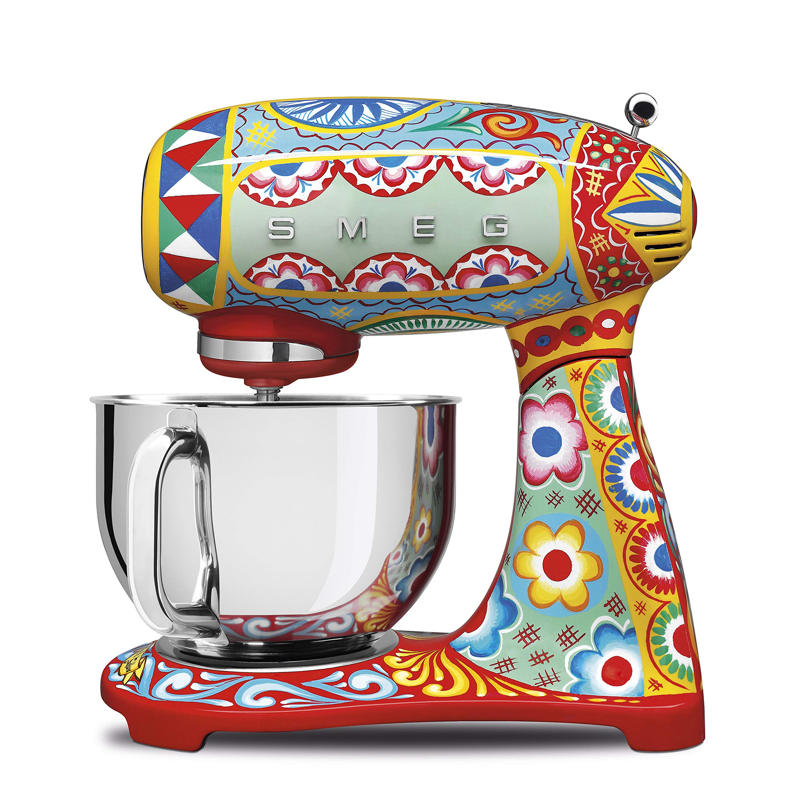 Dolce and Gabbana x Smeg SMF03DGUS Retro Style 5 Quart Stand Mixer,"Sicily Is My Love," Collection