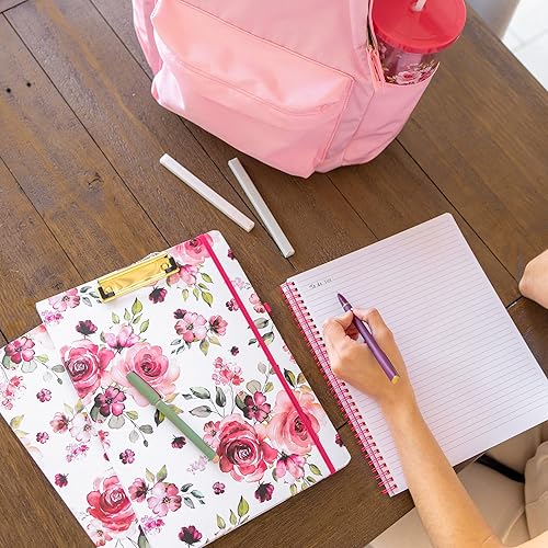 Miniatura 5 de Lindo portapapeles, folio con libreta forrada recargable y bolsillo interior de almacenamiento para mujer