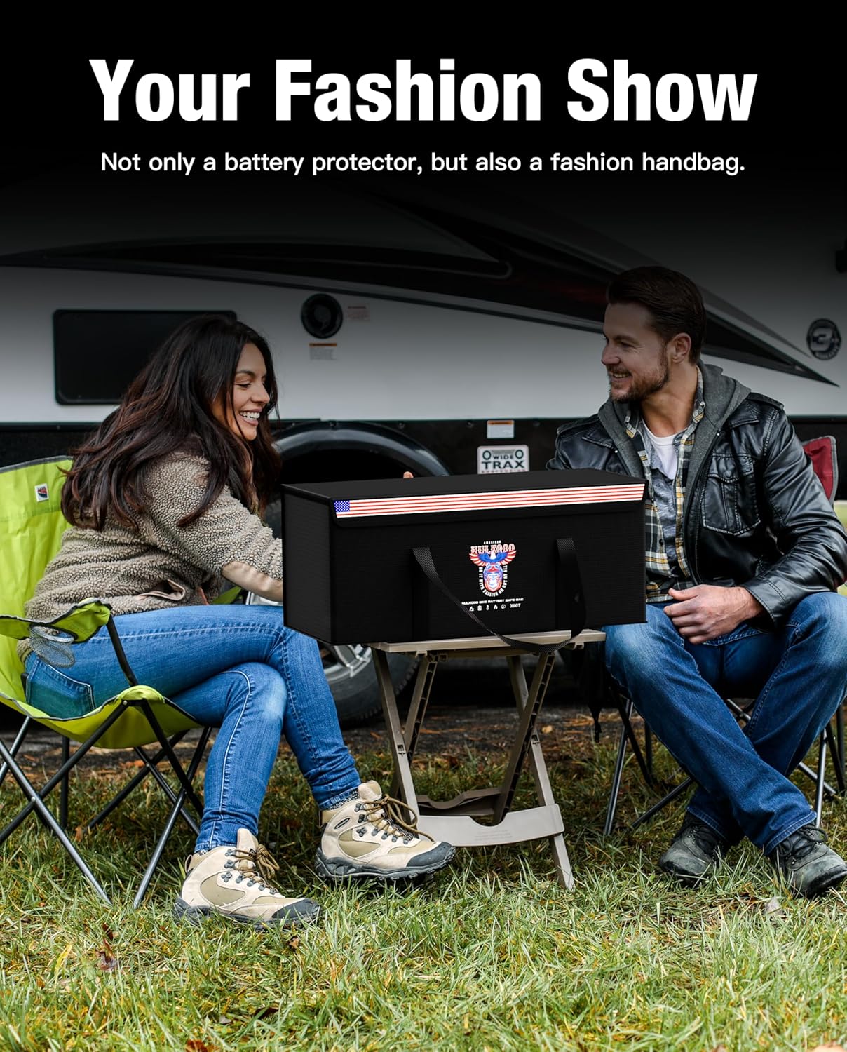 12V 200Ah LiFePO4 Lithium Battery Fireproof Safe Bag Large Capacity Explosion-Proof Battery Bag LiPO Safe Bag Waterproof Battery Storage Box(22 * 9 * 9.4 inch), 2-Pack