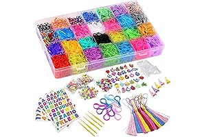 Rainbow Loom Kits | 11,000 Loom Bands | Crafting, Hair Braiding & Jewelry Making Supplies
