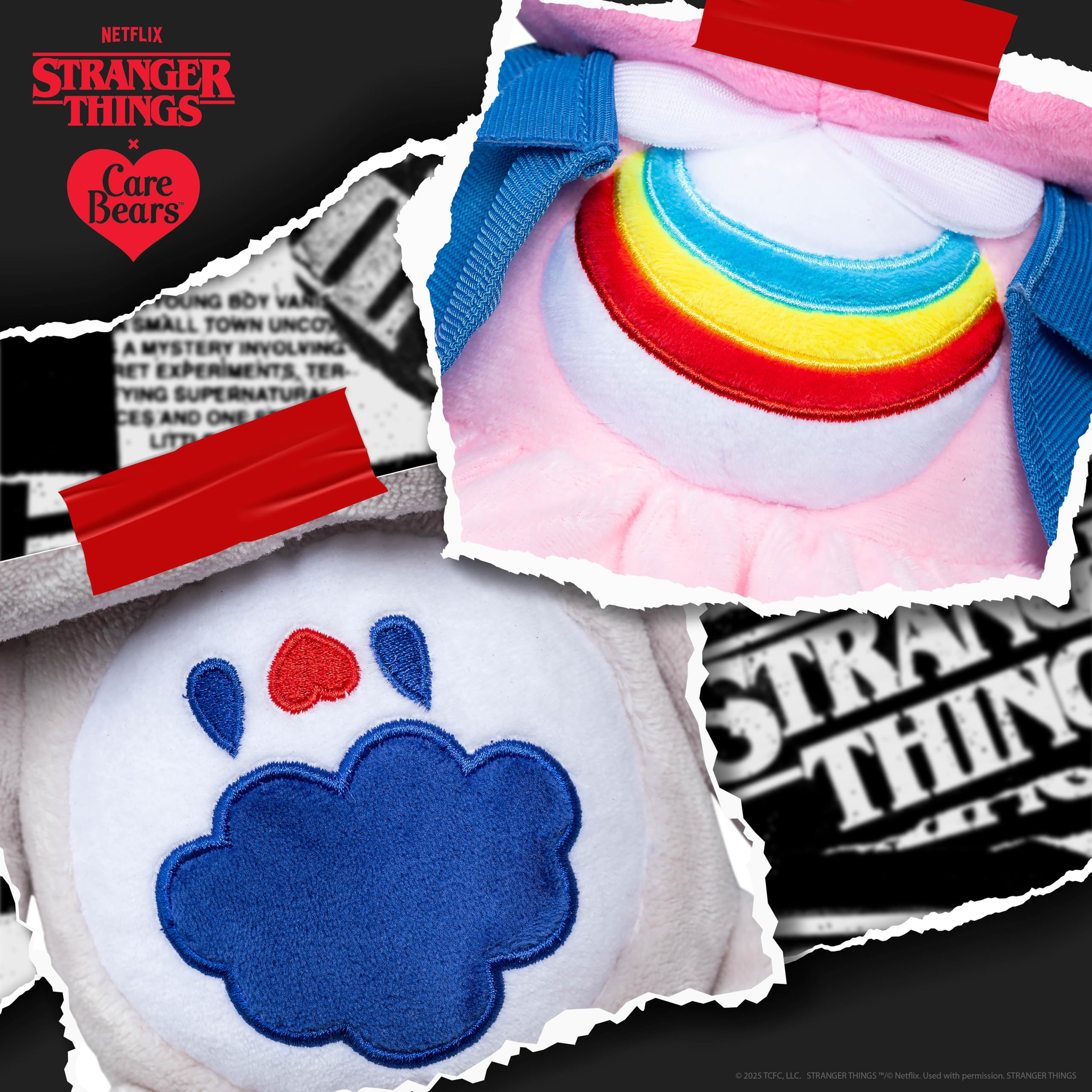 Basic Fun Care Bears x Stranger Things 2-Pack Boxset 30cm – Cheer Bear als Eleven & Grumpy Bear als Demogorgon – Limited Edition Geschenkset für Fans