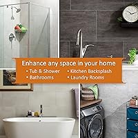 Vista 6 de Palisade - Azulejos de vinilo entrelazados impermeables para pared, cocina o baño, granito Prado (4.5 x 11.1 pulgadas. Muestra)