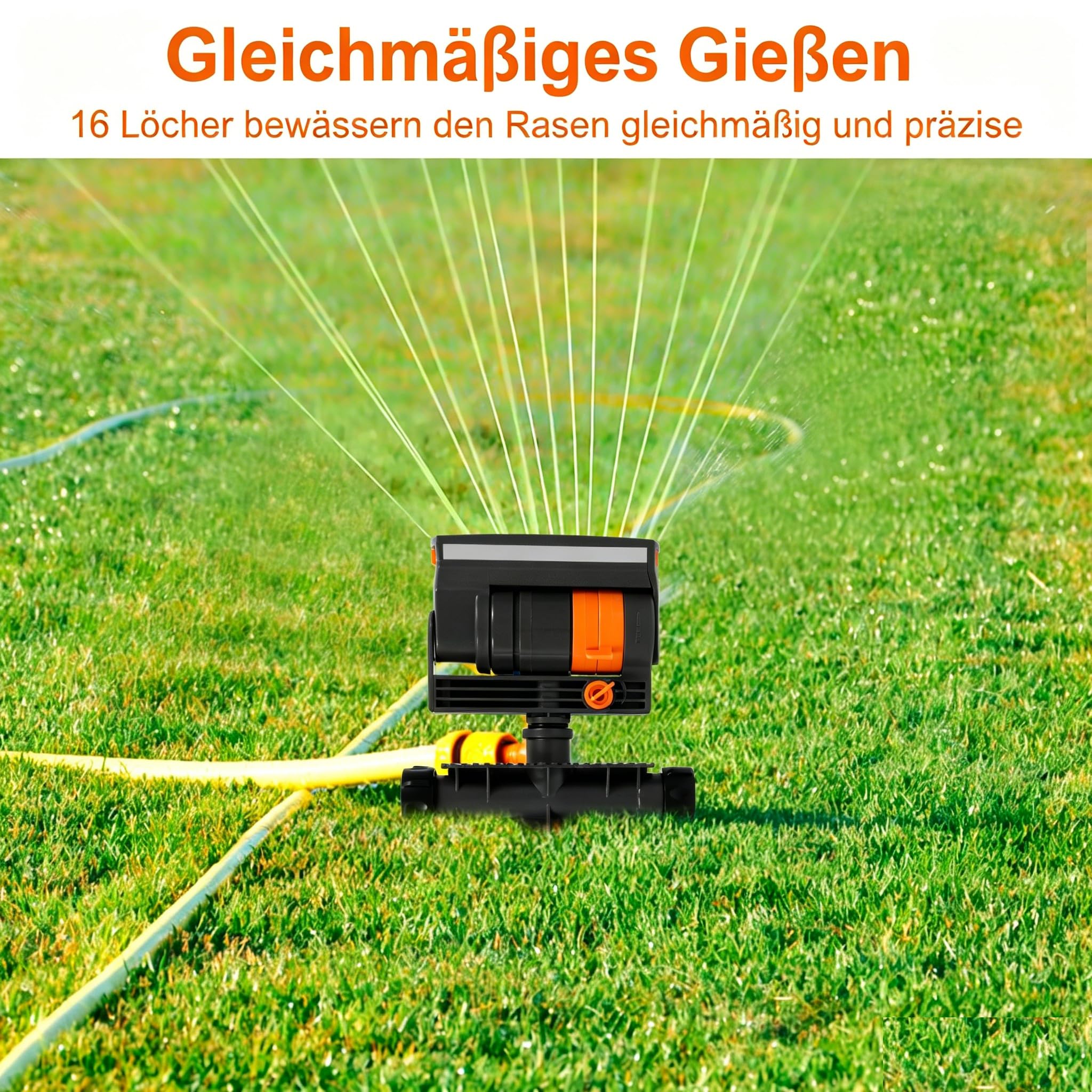 2 Stück Viereckregner 16 Löcher mit Bodennadel 90 M² Rasensprenger Viereckregner Fächerspray Einstellbarer Wasserdurchfluss Rasensprinkler von Pflanzen in Gärten Rasenflächen Gemüsegärten (2pcs)
