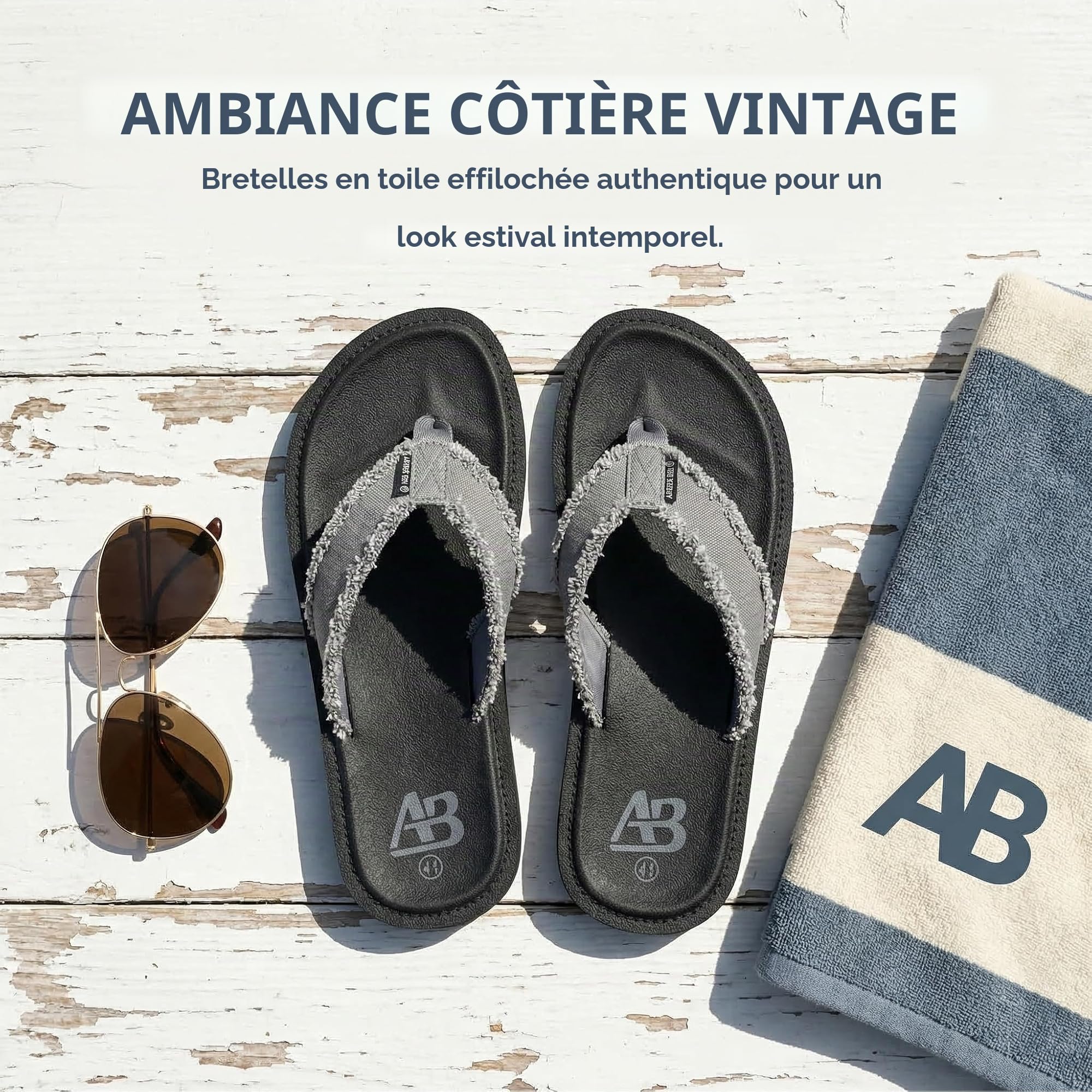 ARRIGO BELLO Tongs Confortables Homme Sandales Légeres Antidérapantes été Chaussures de Plage Piscine 41-46 EU