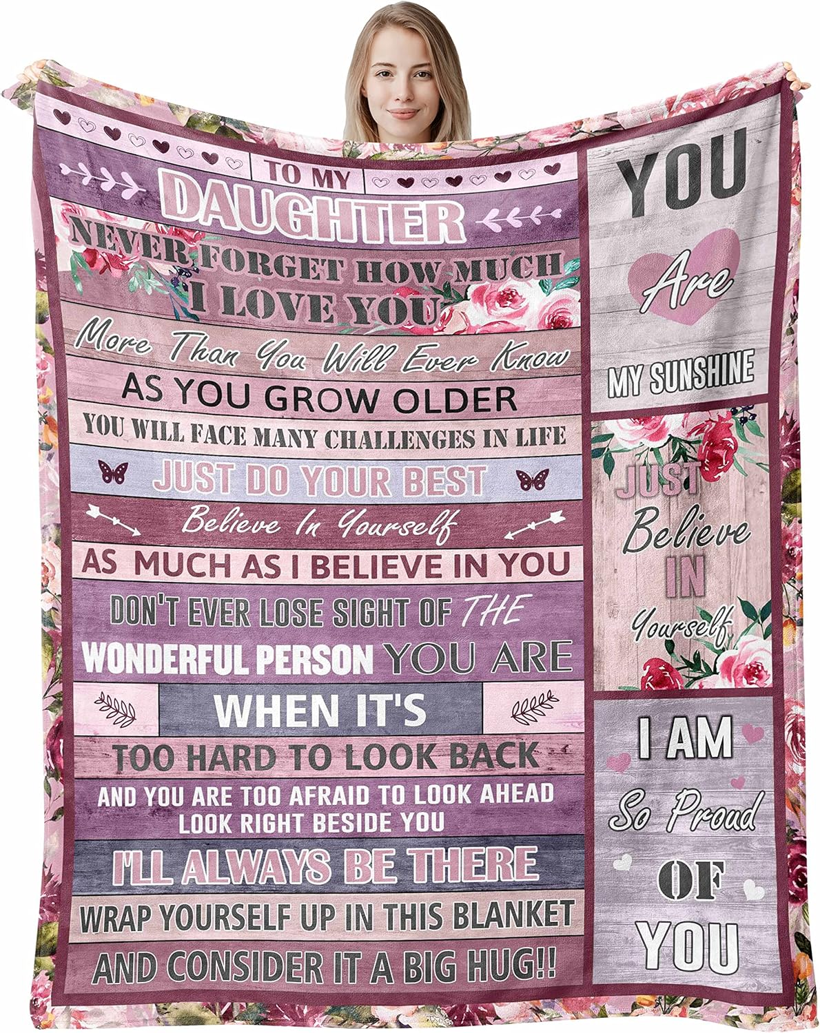 Basiole Daughter Gift from Mom Blanket, Daughter Gifts