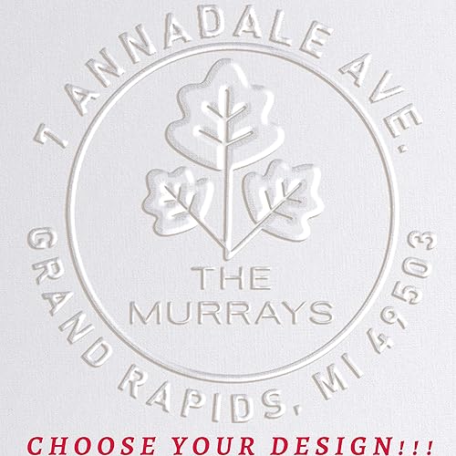 Miniatura 4 de Embosser Custom Monogram Address Embosser Sello personalizado Monograma Personalizado, Invitaciones de boda con monograma personalizado 1 x 5/8"