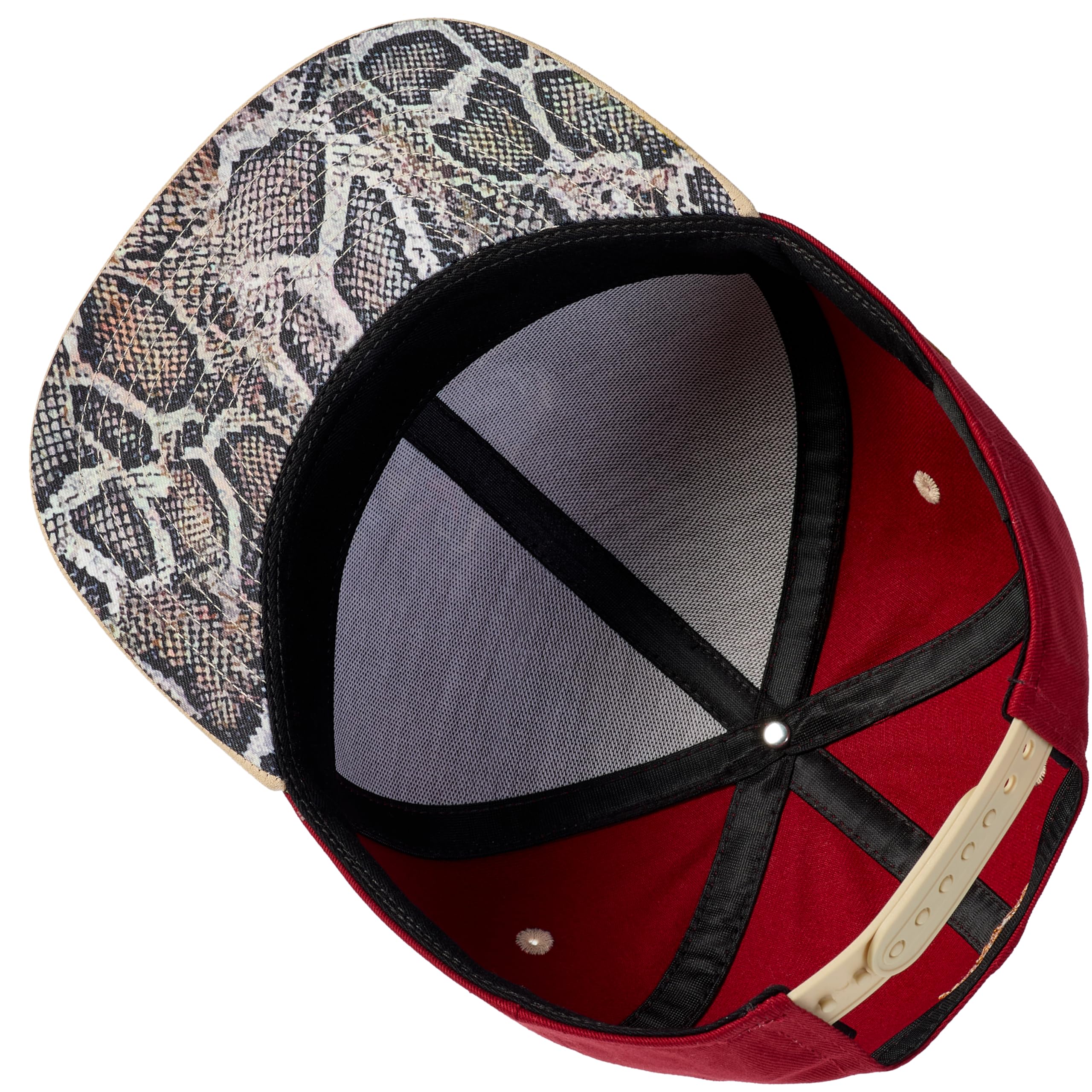 Cadency Gorra de béisbol para Hombre, Gorra de béisbol de Serpiente, Visera Recta, 100% algodón, Duradera, Mujer, Unisex, Color Rojo óxido, tamaño Ajustable