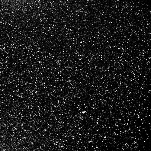 Turner Moore Edition Adhesivo de vinilo con purpurina negra, 12 x 12 pulgadas, vinilo permanente ultra brillante para Cricut Joy Maker Explore,