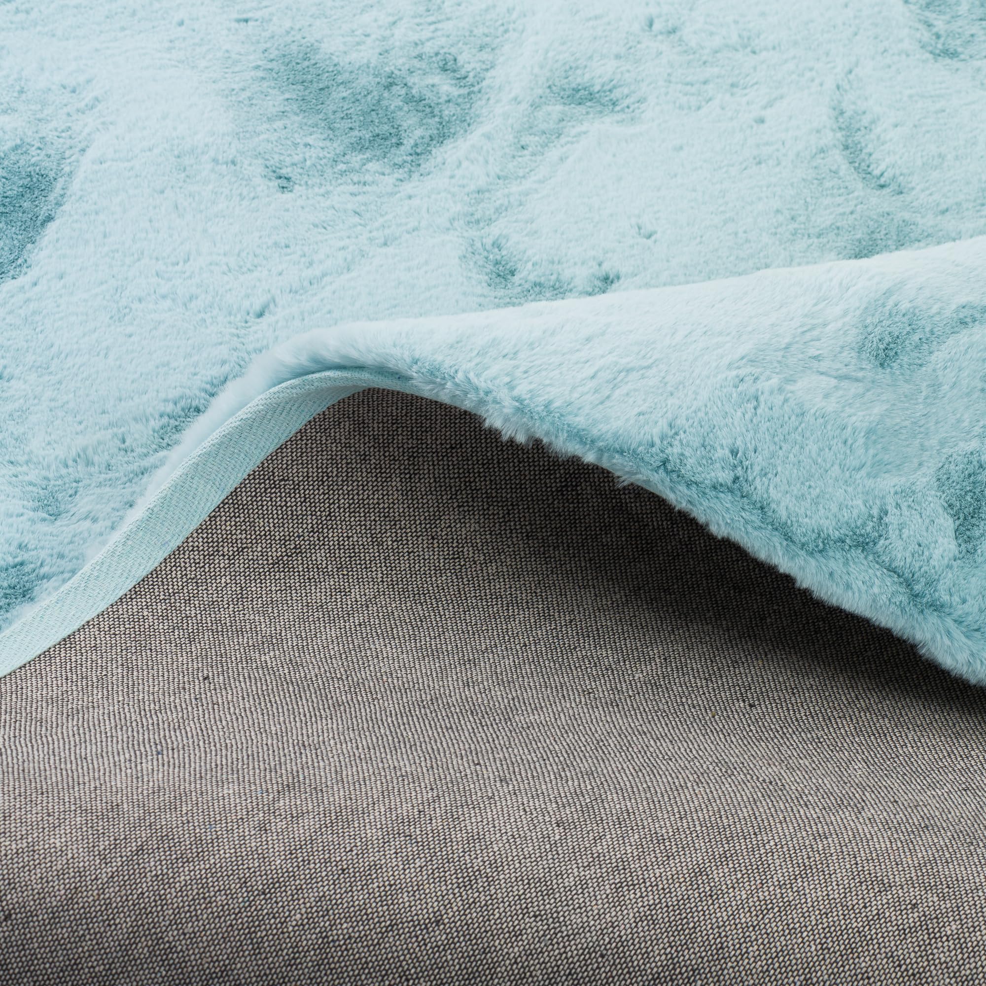 Pergamon Luxus Super Soft Fellteppich Plush Türkis in 7 Größen