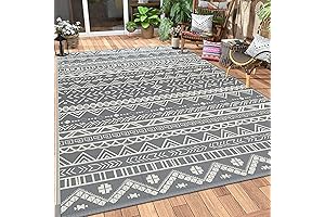 6'x9' Waterproof Reversible Rv Area Rugs for Patios