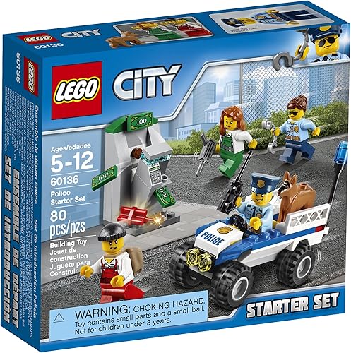 Juego para armar de LEGO City Set básico de policía 60136
