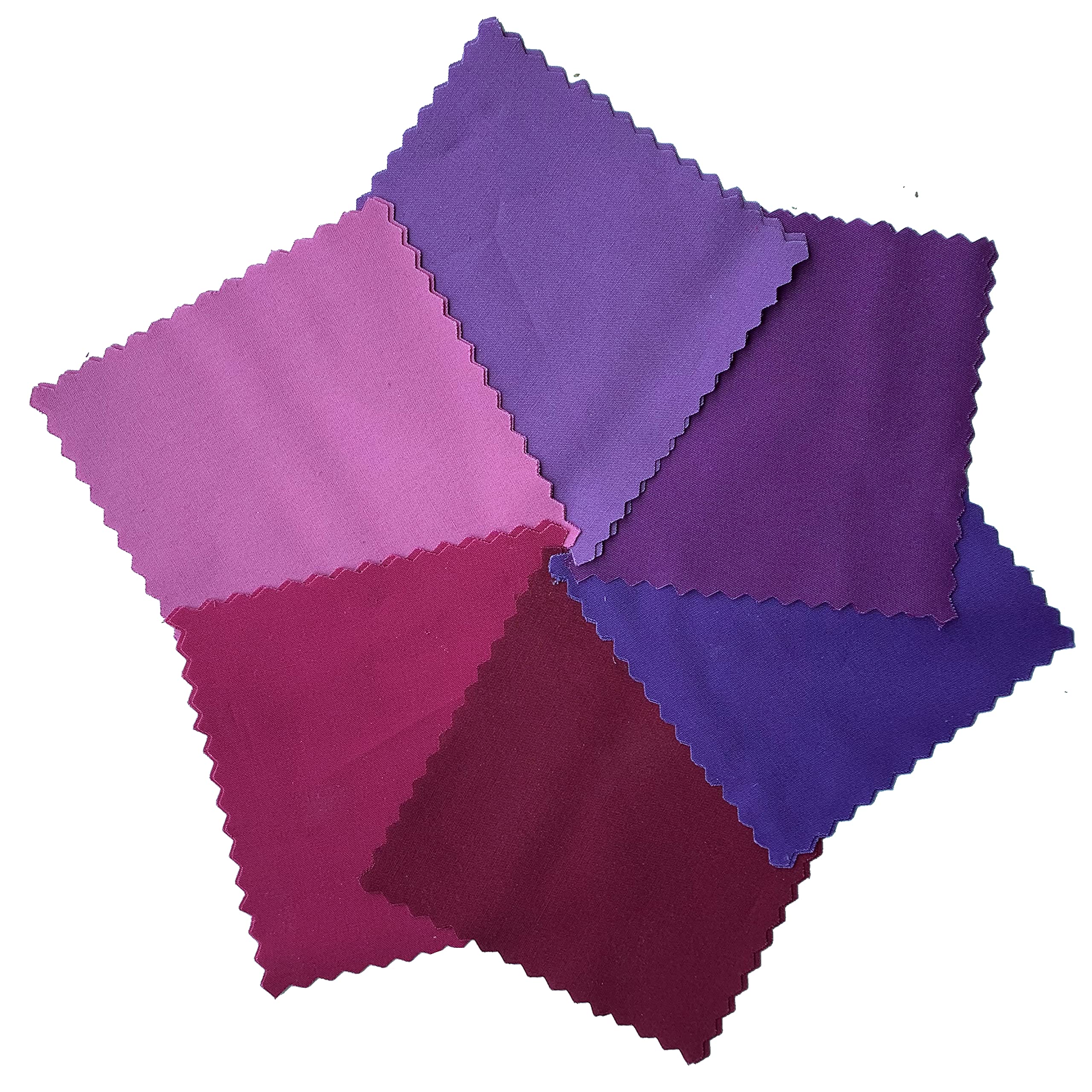 Dashwood Studio Fabric Quilting Cotton Charming Packs/Charm Packs - 42 x 5" Squares - Solid Pop Colours (Pop - Passionate Purples)