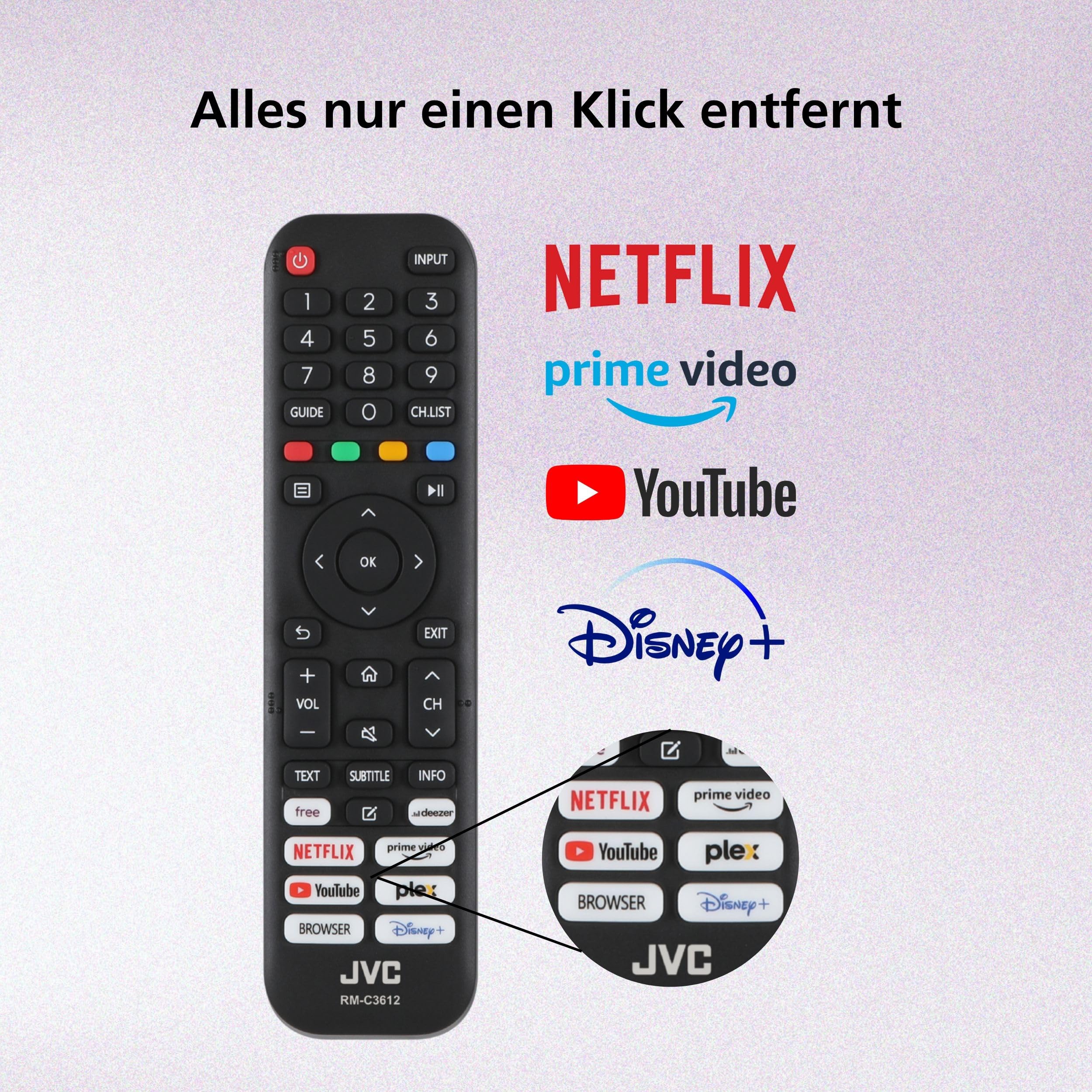 JVC LT-32VDH2555 Fernseher 32 Zoll Smart TV VIDAA HD-Ready HDR Fernseher mit 80 cm Bildschirmdiagonale und integriertem Triple-Tuner, LED TV (2026)