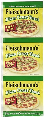 Fleischmann's Levadura de corteza de pizza, especialmente formulada para corteza de pizza, 0.75 onzas (paquete de 4)