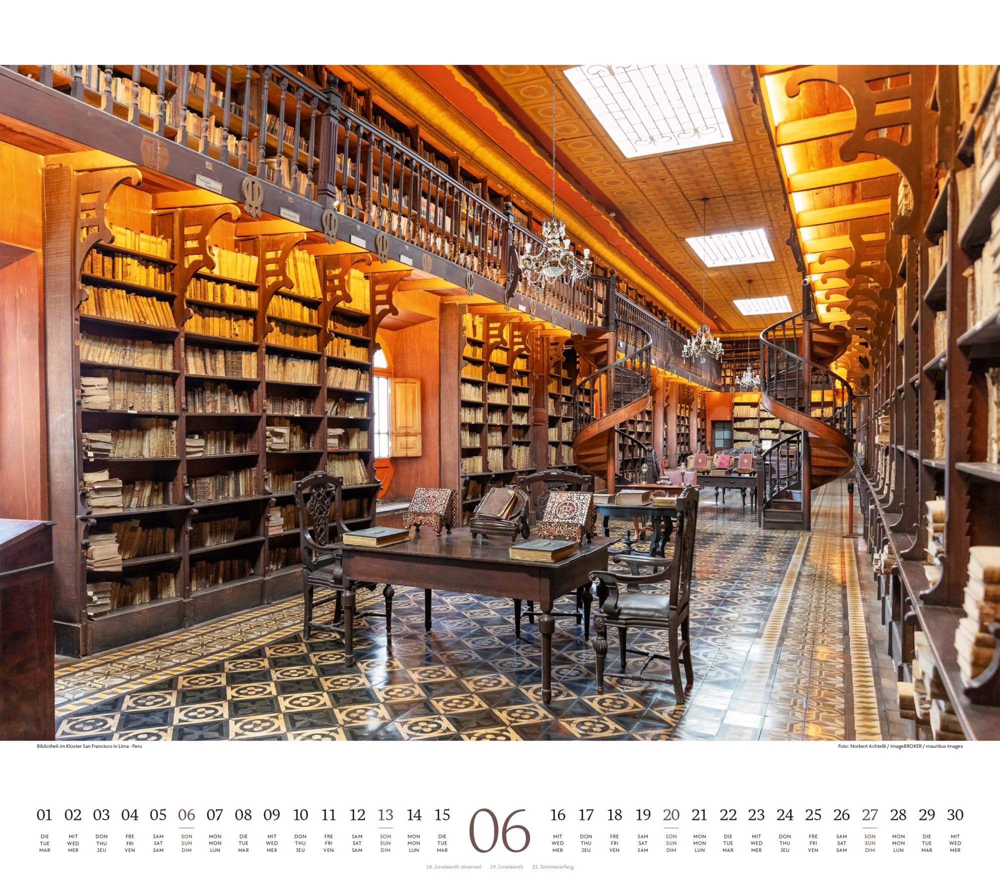 Welt der Bücher Kalender 2027 | Bildgewaltiger Bibliotheken-Kalender im großen Querformat (54x48 cm) | Eindrucksvolle Architektur von Büchereien